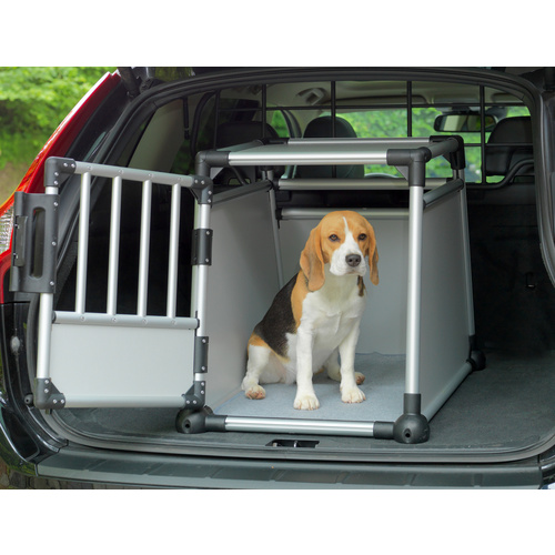 Thumbnail - TRIXIE Transportbox, L-XL, 90x64x78 cm, hellgrau/silber - silberfarben