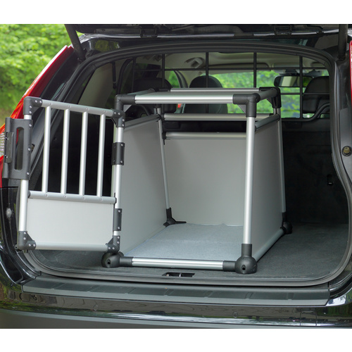 Thumbnail - TRIXIE Transportbox, L-XL, 90x64x78 cm, hellgrau/silber - silberfarben