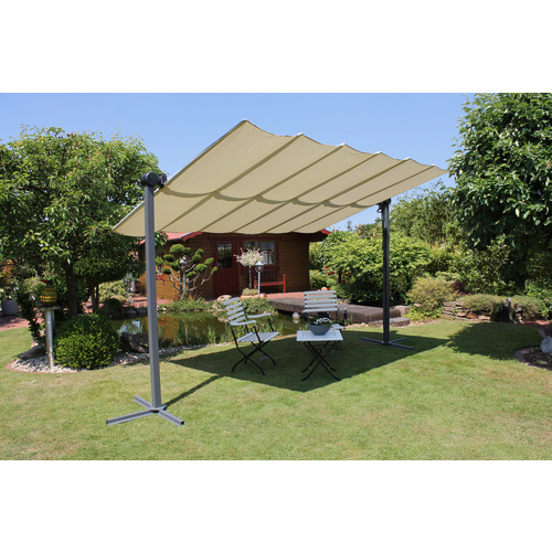 LECO Überdachung »Überdachung«, Breite: 350 cm, Dach: Polyester, anthrazit|silberfarben|grau LECO Überdachung »Überdachung«, Breite: 350 cm, Dach: Polyester, anthrazit|silberfarben|grau