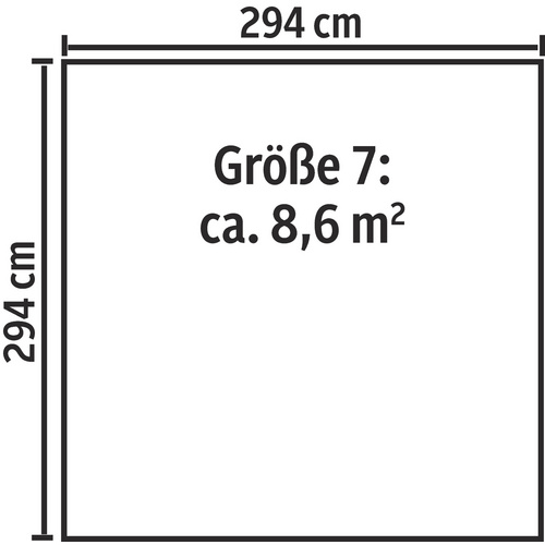 Thumbnail - BIOHORT Gerätehaus »Europa Gr. 7«, Metall, BxHxT: 316 x 209 x 300 cm (Außenmaße inkl. Dachüberstand) - gruen