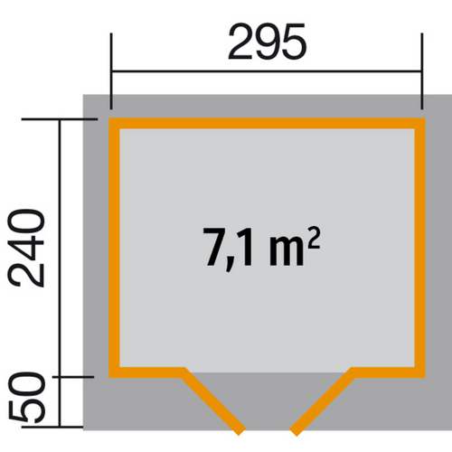 WEKA Ferienhaus »126 Gr.2«, Holz, BxHxT: 356 x 226 x 314 cm (Außenmaße inkl. Dachüberstand) - beige |  Holz  |  7,11 m²