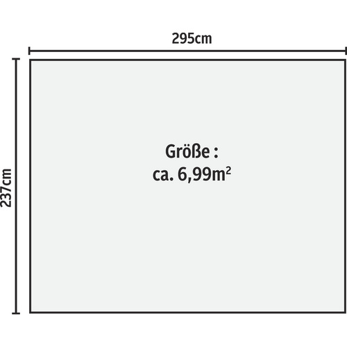 Globel Gerätehaus »Dream«, Metall, BxHxT: 308 x 202 x 247 cm (Außenmaße inkl. Dachüberstand) - grau