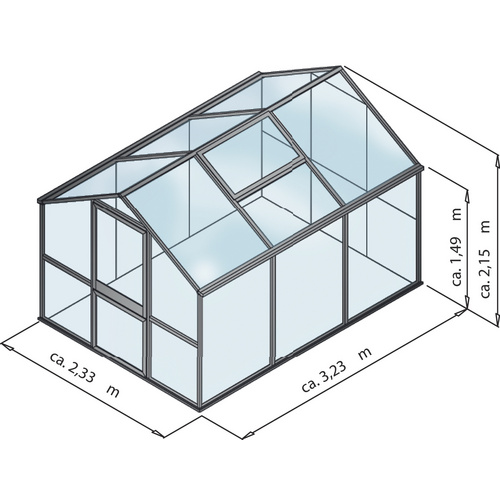 KGT Gewächshaus »Rose«, 7,53 m², Kun...