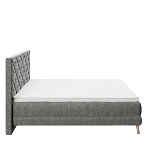 Thumbnail - PHOENIX Boxspringbett »AUDREY«, BxHxL: 150 x 118 x 210 cm, Holz/Metall/Kunststoff - grau