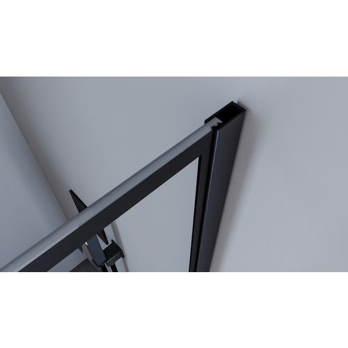 Thumbnail - Marwell Duschwand »BRICKS«, schwarz, 5 mm - transparent