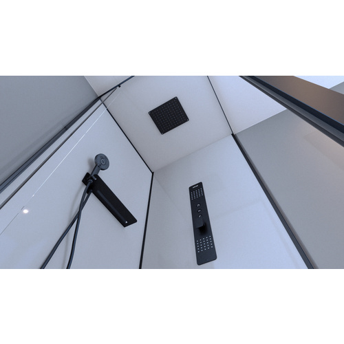 Thumbnail - Marwell Komplettdusche »White Square«, HxT: 215 x 90 cm - weiss | schwarz