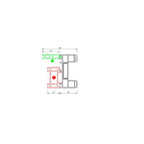 Thumbnail - Meeth Schiebetürgriff »Jm Meeth 96/2«, 2 Stück inkl. Schrauben - weiss