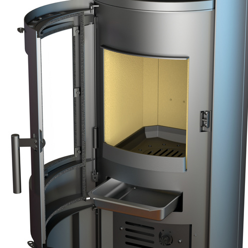 THERMIA Kaminofen »Berlin«, grau, Stahl, 7 kW, Dauerbrand geeignet (Rabatt: 50 %)