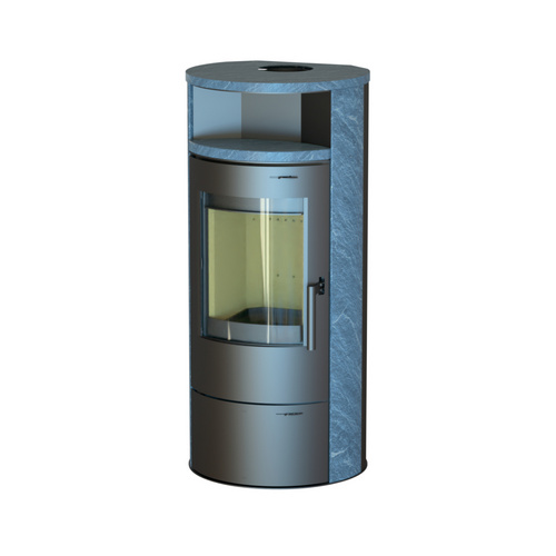 THERMIA Kaminofen »Berlin«, grau, Stahl/Naturstein, 7 kW (Rabatt: 51 %)