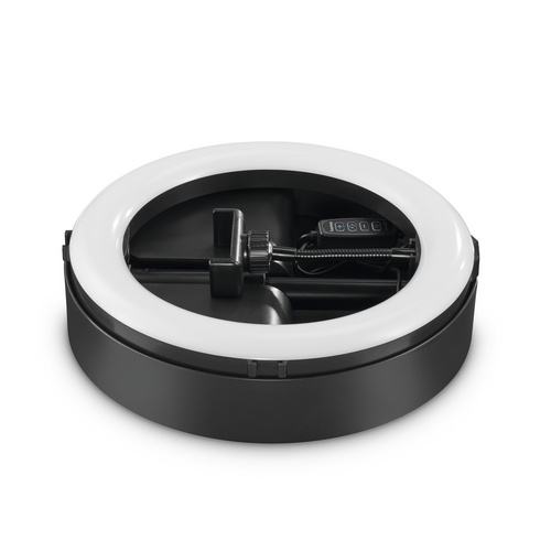 Thumbnail - hama LED-Ringlicht »FoldUp«, Ø: 26,5 cm, schwarz, Kunststoff - silberfarben | schwarz