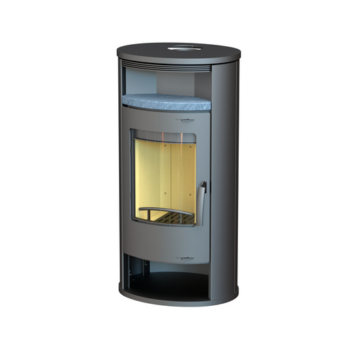 THERMIA Kaminofen »Magdeburg«, grau, Stahl, 7 kW