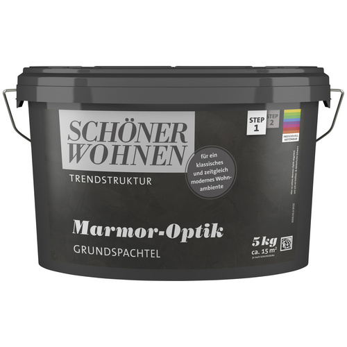SCHÖNER WOHNEN-Kollektion Spachtelmasse Marmor-Optik Grundspachtel, 5 kg, abtönbar