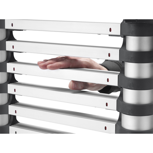 Thumbnail - HAILO Teleskopleiter »T80 FlexLine«, 9 Sprossen, Aluminium - silberfarben