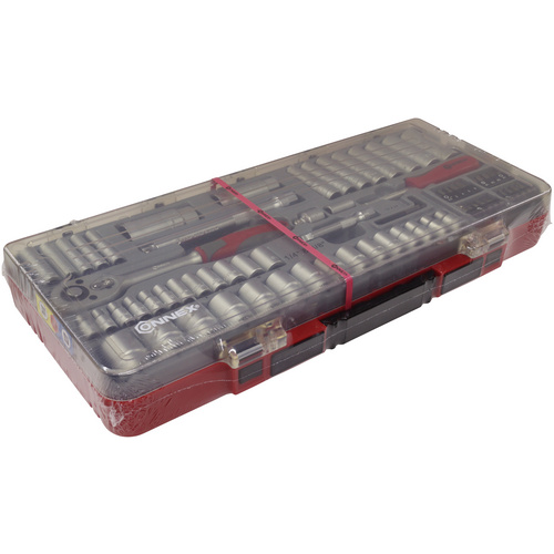 Thumbnail - CONNEX Steckschlüsselsatz, COX580271, 71-tlg. Set, 6,3 + 9,5 mm - rot