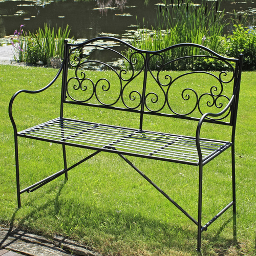 GARDEN PLEASURE Bank, Stahl, BxHxT: 111 x 93 x 54 cm - grau