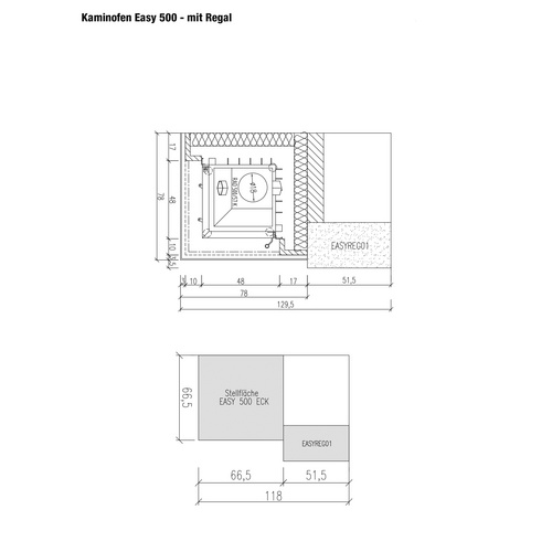 HARK Kaminbausatz »Easy«, 8 kW (max.), mit Sichtscheibe - weiss (Rabatt: 13 %)