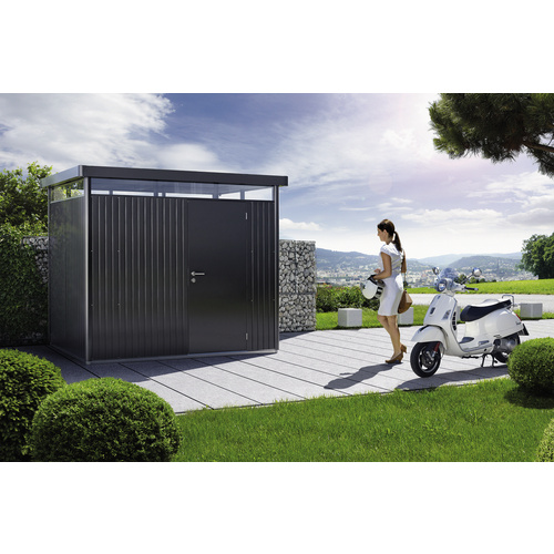 BIOHORT Gerätehaus »HighLine«, Stahl, BxHxT: 275 x 222 x 275 cm (Außenmaße inkl. Dachüberstand) - grau Rabatt: 12 % BIOHORT Gerätehaus »HighLine«, Stahl, BxHxT: 275 x 222 x 275 cm (Außenmaße inkl. Dachüberstand) - grau Rabatt: 12 %