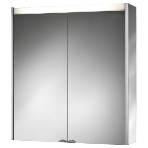 Thumbnail - JOKEY Spiegelschrank »DekorALU LS«, 2-türig, BxH: 65,4 x 72 cm, beleuchtet - silberfarben