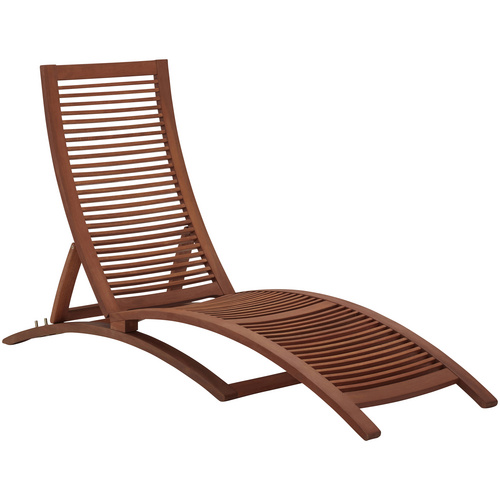 MERXX Gartenliege Cuba, Eukalyptus, anthrazit, inkl. Auflage