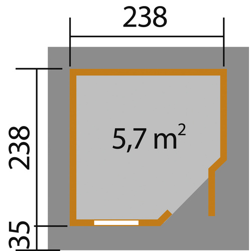 WEKA Gartenhaus »213«, Holz, BxHxT: 27...