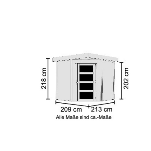 KARIBU Gartenhaus, BxT: 504.5 x 238 cm (...