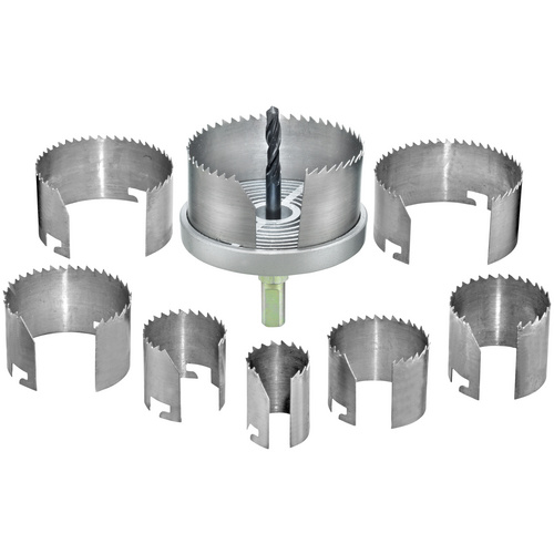Connex Lochsäge 25-68 mm, Set, für Rohrdurchführungen, Ventilationsinstallationen und Hohllochbohrungen