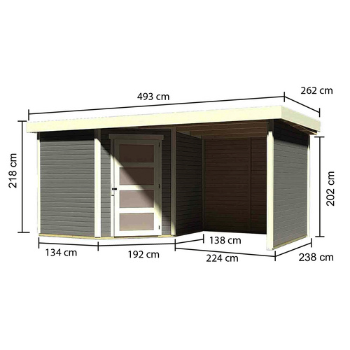 KARIBU Gartenhaus »Schwandorf«, BxT: 2...