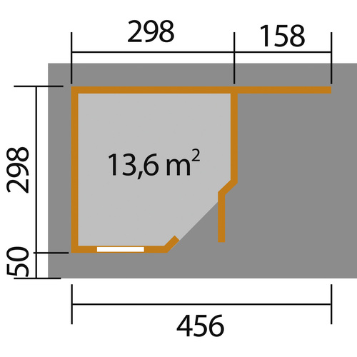 WEKA Gartenhaus »213 Gr. 2«, Holz, BxH...