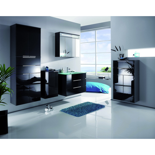 Thumbnail - FACKELMANN Spiegelschrank »KARA«, BxHxT: 80 x 69,6 x 22,5 cm, 6000 K, kaltweiß, 7W - grau