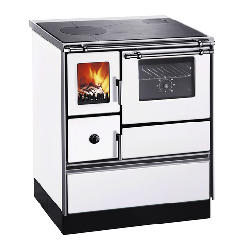 Westminster Festbrennstoffherd K 176 F/A 5 kW, Dauerbrand, weiß