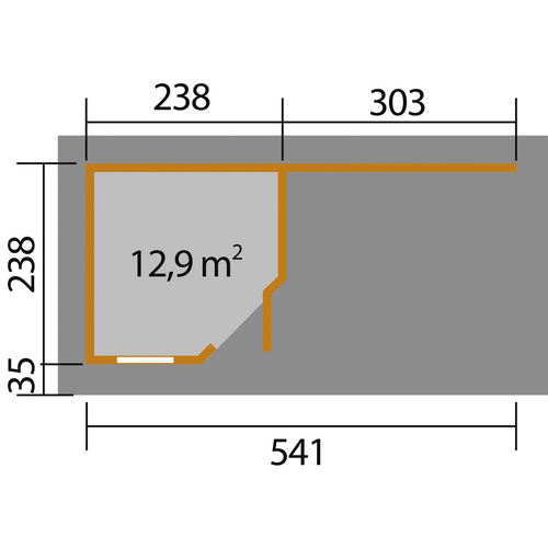 WEKA Gartenhaus »213«, Holz, BxHxT: 58...