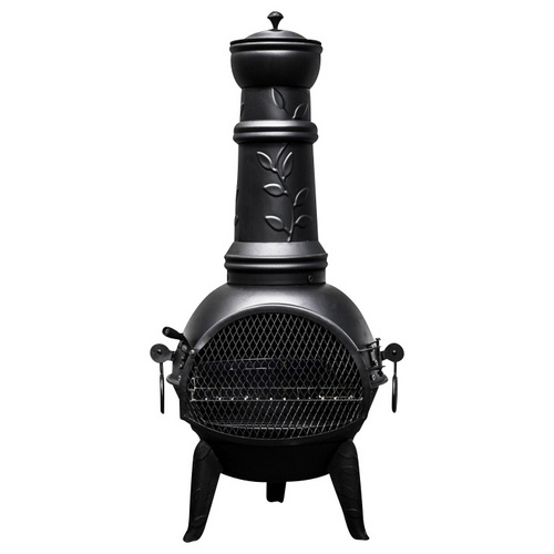 BUSCHBECK Mexiko-Ofen »Leaf«, BxHxT: 48 x 136 x 48 cm - schwarz (Rabatt: 7 %)