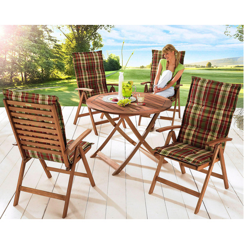 Thumbnail - Tisch »Borkum«, ØxH: 100 x 74 cm, Tischplatte: Eukalyptusholz - beige