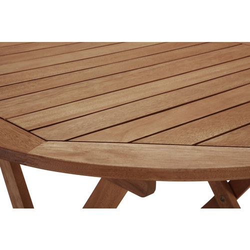 Thumbnail - Tisch »Borkum«, ØxH: 100 x 74 cm, Tischplatte: Eukalyptusholz - beige