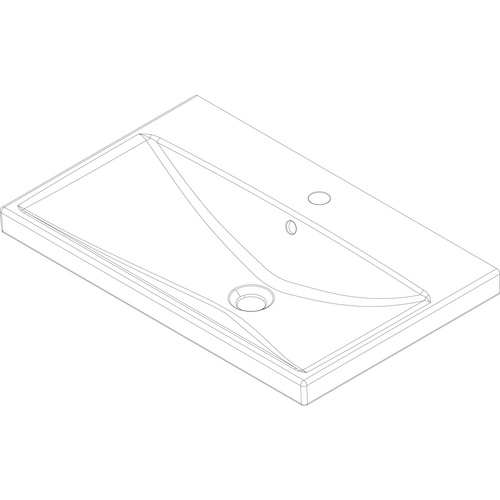 Thumbnail - FACKELMANN Waschbecken »STANFORD«, BxHxT: 70x16,5x45 cm - weiss