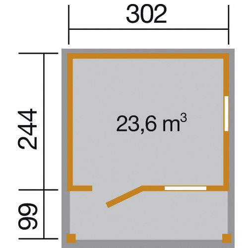 WEKA Gartenhaus »820 Gr.2«, Holz, BxT:...