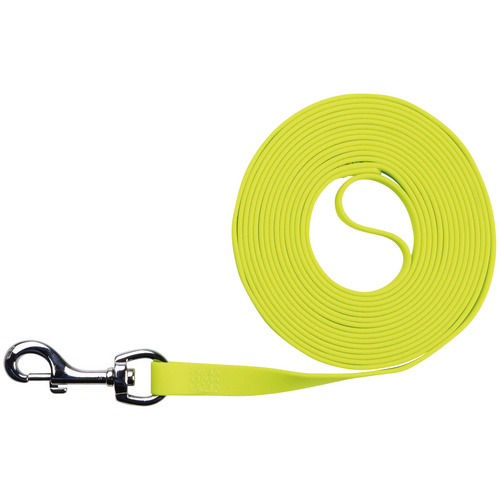 TRIXIE Hundeleine, Easy Life Schleppleine, 10 m/13 mm, PVC | Gurtband, Neongelb