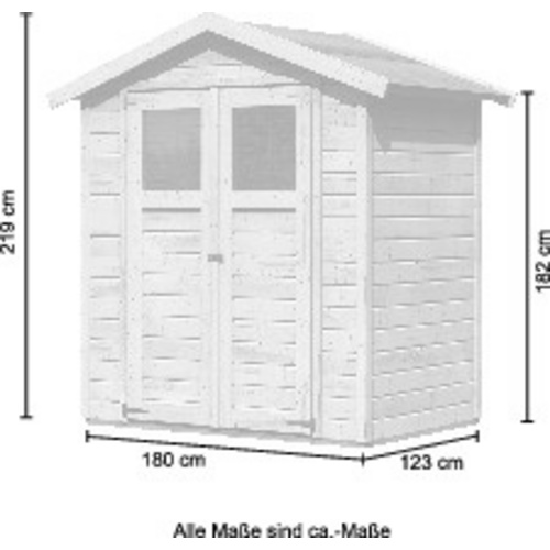 KARIBU Gartenhaus »Dahme«, Holz, BxHxT...