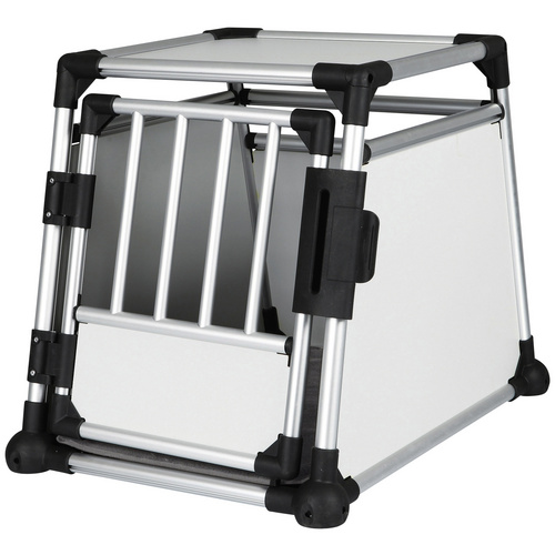 TRIXIE Transportbox, M, 53x61x74 cm, hellgrau/silber - silberfarben
