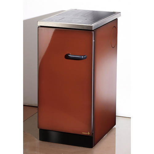 WAMSLER Holzherd »K144«, maron, Stahl, 5 kW, Dauerbrand geeignet - braun