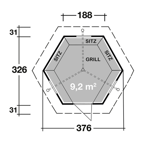 WOLFF Grillkota, Holz, natur, BxT: 438 x...