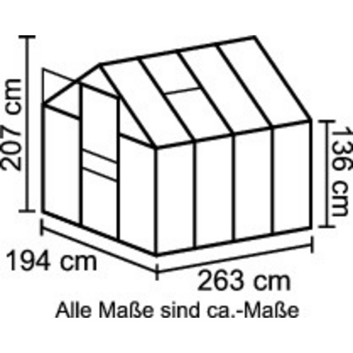 VITAVIA Gewächshaus »Apollo«, 5 m², ...
