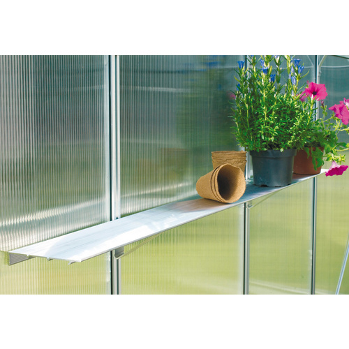 VITAVIA Alu-Regal, BxHxt: 15 x 8,4 x 121,5 cm - silberfarben