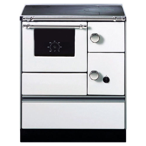 Westminster Festbrennstoffherd K 176 A-70 links Stahl, 5 kW, Raumheizvermögen: 124 m³, weiß