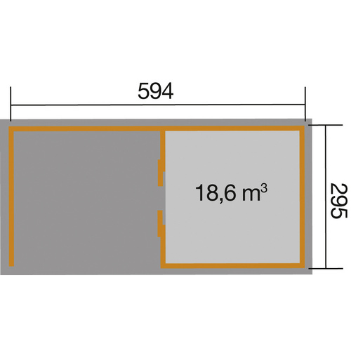 WEKA Gartenhaus »Gr. 3«, Holz, BxHxT: ...