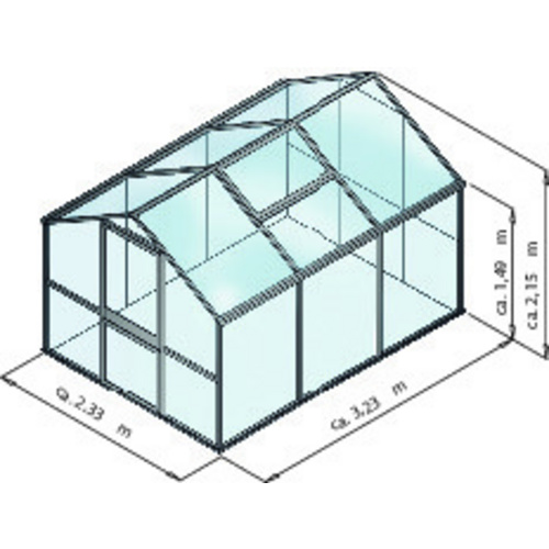 KGT Gewächshaus »Rose«, 7,53 m², Kun...
