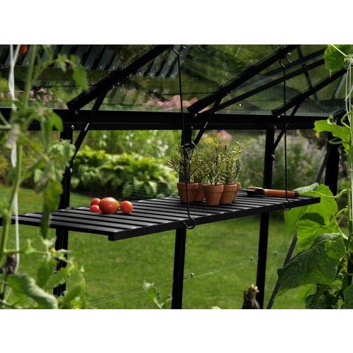VITAVIA Alu-Regal, BxT: 31 x 120 cm - schwarz