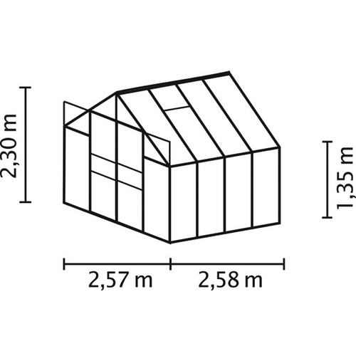 VITAVIA Gewächshaus »Mars«, 6,7 m², ...