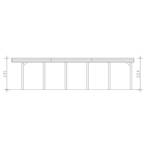 Thumbnail - SKANHOLZ Carport »Friesland«, BxT: 314 x 860 cm, Firsthöhe: 241 cm, imprägniert - braun