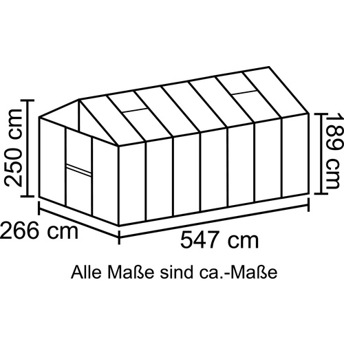 VITAVIA Gewächshaus »Zeus«, 13,8 m²,...